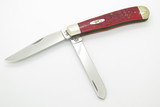 Vintage 2000 Case XX 6254 Trapper Red Jigged Bone Handle Folding Pocket Knife