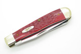 Vintage 2000 Case XX 6254 Trapper Red Jigged Bone Handle Folding Pocket Knife