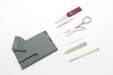 Vintage Victorinox Switzerland Swiss Gray Card Case and Handle Multi Tool Knife