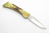 Vintage 1980 Case XX 5159 Stag Hammerhead Folding Hunter Knife & Sheath