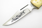 Vintage 1980 Case XX 5159 Stag Hammerhead Folding Hunter Knife & Sheath