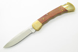 Buck Custom 110 USA Folding Hunter Drop Point Fingergroove Handle Lockback Knife