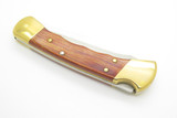 Buck Custom 110 USA Folding Hunter Drop Point Fingergroove Handle Lockback Knife