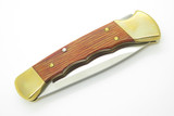 Buck Custom 110 USA Folding Hunter Drop Point Fingergroove Handle Lockback Knife