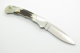 Vtg Buck 500 Duke Script Stag Chuck Signature Limited Grizzly Bear Folding Knife