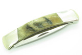 Vintage 2006 Buck 501 USA Custom Ram Horn Folding Lockback Pocket Knife