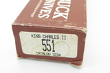 Vintage 1992 Buck 551 King Charles II (501) USA Folding Lockback Pocket Knife
