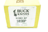 Vintage 1990 Buck 103BP Gold Series Skinner Hunter Mirror Fixed Hunting Knife