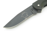 2010 Buck 112 Ranger Shockey Black 12C27M Paperstone Handle Folding Hunter Knife