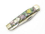 '97 Fight'n Rooster Frank Buster Abalone Cheetah Swing Guard Folding Knife