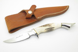 Vintage Eddie Bauer 450 by Gerber USA Stag Fixed Hunting Fishing Camp Knife