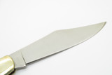 HAHC Hunters Classic Jigged Orange Bone Handle Single Blade Folding Hunter Knife