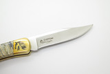 Custom Brian Yellowhorse Buck 110 Horse Engraved Lockback Folding Hunter Knife