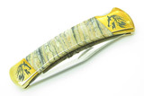Custom Brian Yellowhorse Buck 110 Horse Engraved Lockback Folding Hunter Knife