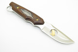 Vintage Buck 403 Big Sky Eagle Feather Custom Gold Cutout Fixed Hunting Knife