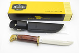 2011 Buck 105 Pathfinder Cocobolo Brass Fixed Blade Hunting Knife