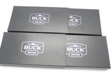 Pack of 2 Buck Knife Folding Pocket Fixed 3 5/8" x 7 3/8" Black Gift Cases