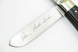 Vintage 2000 Buck Jumbo Trapper Chuck Signature Folding Pocket Knife