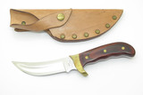 Vintage 1980s Buck 401 Kalinga Fixed Blade Hunting Knife & Custom Sheath