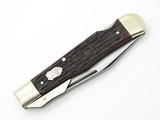 Vtg Buck Creek 89 Solingen Bone Cheetah Style Swing Guard Folding Knife