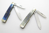 Vintage 1988 Case XX 6230 Civil War Lincoln Davis Folding Pocket Knife Set