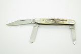 Vintage 2005 Case XX 6.53087 USA Stockman Bone Stag Folding Pocket Knife