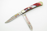 Hen and Rooster Bertram 312 Solingen Germany Stainless Red White Blue Handle