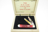 Vintage 1995 Case XX Red Bone Folding Trapper Pocket Knife (Missing Coin)