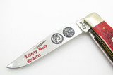 Vintage 1995 Case XX Red Bone Folding Trapper Pocket Knife (Missing Coin)