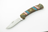 Vintage '80s Custom David Yellowhorse Buck 112 Ranger Eagle Folding Hunter Knife
