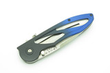 2005 Idaho Stamp Buck 295 Tempest Blue & Black Assisted Folding Pocket Knife