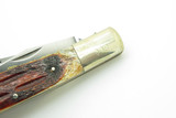Vintage 2000 Frost Dawn of Millennium Razor Seki Japan Stag Folding Pocket Knife