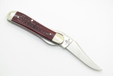 2000 Case XX 61953 Russlock Pocket Worn Red Bone Handle Folding Pocket Knife
