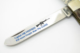 Vintage 1993 Case XX 6254 Trapper Get Real Bill Clinton Gun Rights Pocket Knife