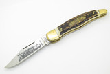 Vtg 1980 Boker The Railroader Solingen Germany Stag Folding Hunter Pocket Knife