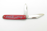 Vintage Coca Cola Advertising In Bottles 5¢ USA Red Handle Folding Pocket Knife