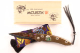 Mcusta Seki Japan Custom Fujin 25th Anniversary Damascus Folding Pocket Knife