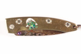 Mcusta Seki Japan Custom Fujin 25th Anniversary Damascus Folding Pocket Knife