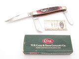 2001 Case XX 6375 Stockman Cranberry Jigged Bone Handle Folding Pocket Knife