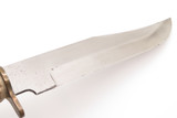 Vintage 1980s Parker Edwards USA Stag Crown Fixed Blade Damascus Bowie Knife