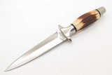 Vintage 1980s Valor Miami Seki Japan 491 Stag Short Commando Fixed Dagger Knife