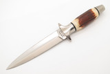 Vintage 1980s Valor Miami 491 Seki Japan Stag Fixed Dagger Short Commando Knife