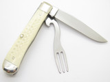 2000 Case XX 6254 USA Hobo Trapper Cream Jigged Bone Handle Folding Pocket Knife
