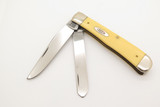 Vintage 1990 Case XX 3254 Trapper Yellow Handle Folding Pocket Knife