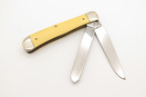 Vintage 1990 Case XX 3254 Trapper Yellow Handle Folding Pocket Knife