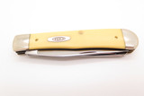 Vintage 1990 Case XX 3254 Trapper Yellow Handle Folding Pocket Knife