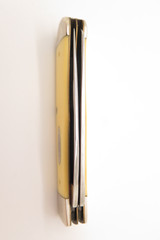Vintage 1990 Case XX 3254 Trapper Yellow Handle Folding Pocket Knife