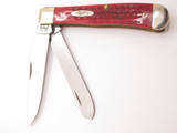 Vintage 2000 Case XX 6254 Trapper Pocket Worn Red Bone Folding Pocket Knife
