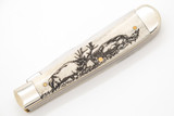 2005 Case XX 6254 Trapper Elk Scene Smooth Bone Handle Folding Pocket Knife