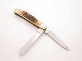 2001 Case XX 6207 Mini Trapper USA Jigged Bone Handle Folding Pocket Knife